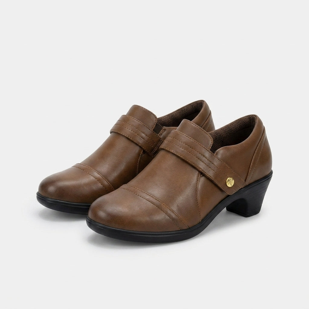 Women's Water-Repellent Leather Heels - Eva