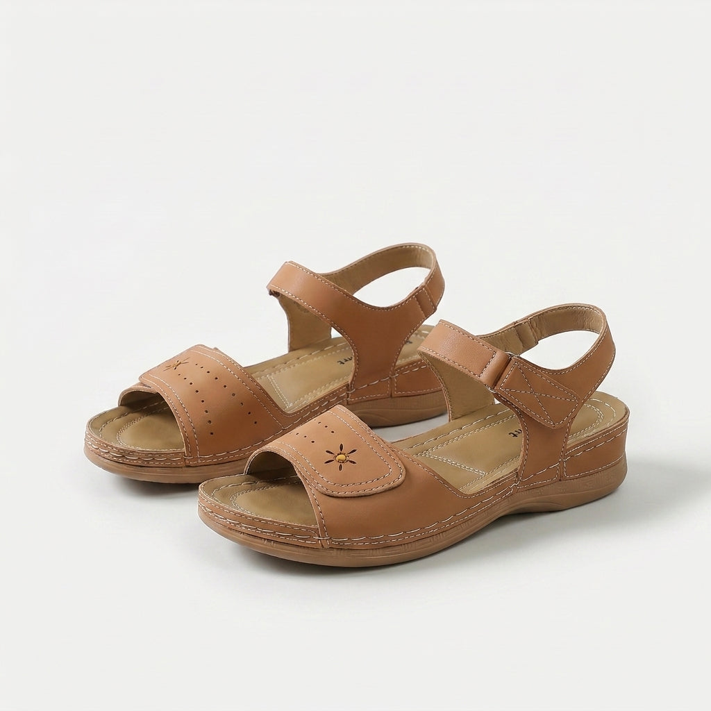 Women's Adjustable Velcro Strap Summer Sandals - Liana