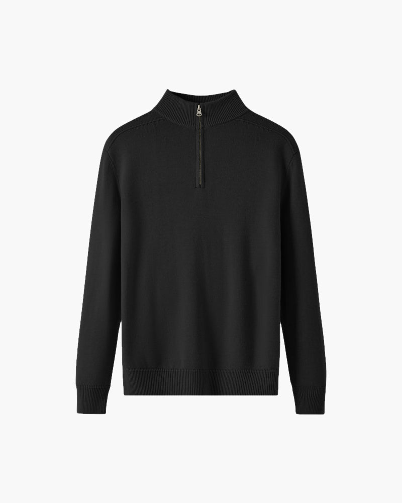 Zip Up Sweater Black