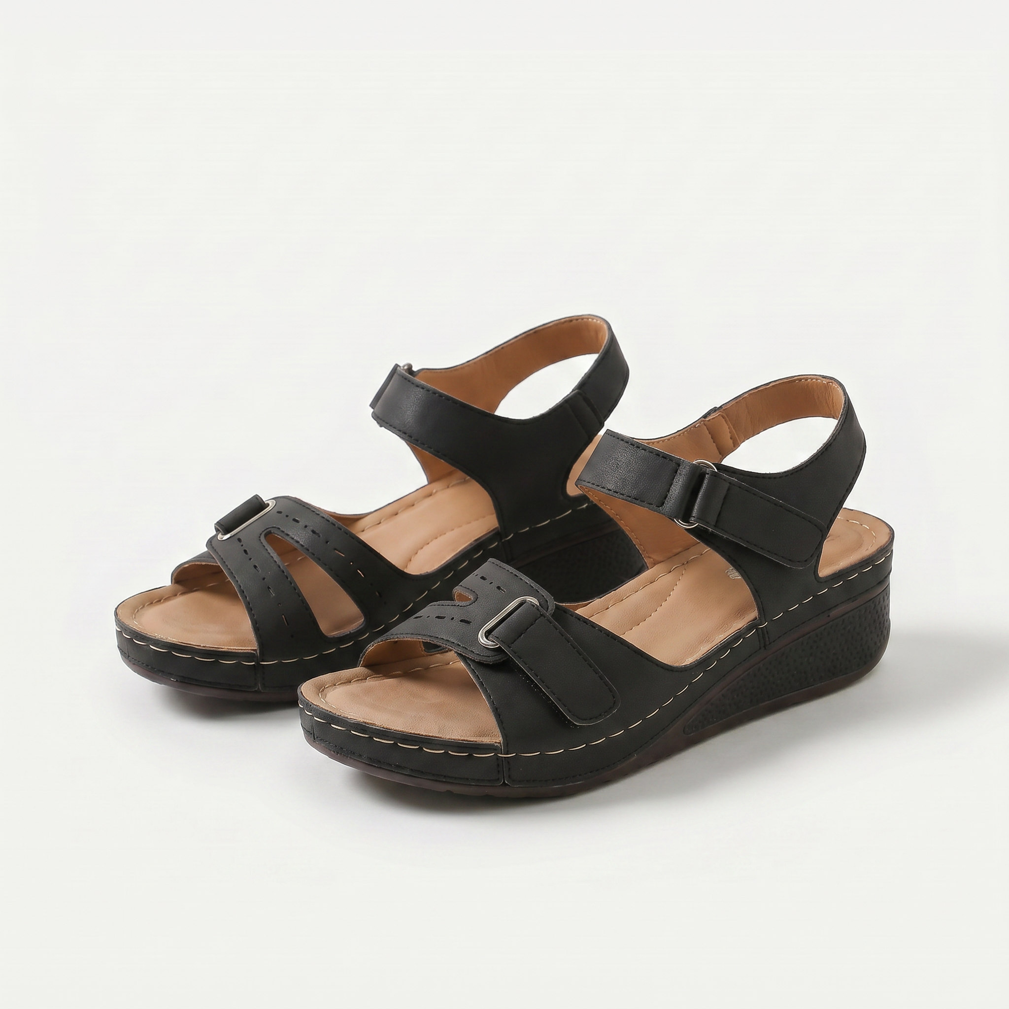 Women's Cozy Wedge Comfort Sandals - Sandy