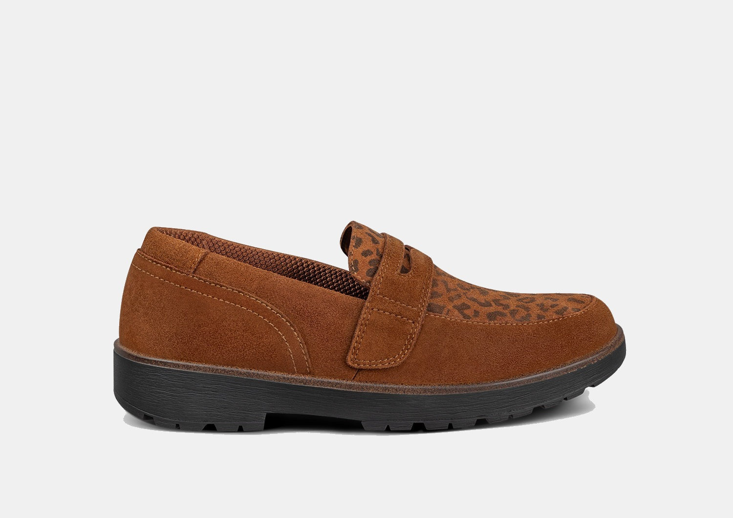 Women's Leopard Print Leather Loafers - Shelly