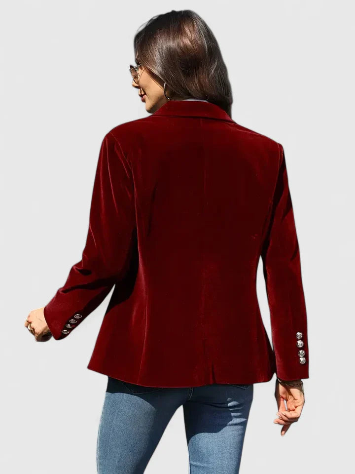 Women’s tailored blazer with structured silhouette and soft texture