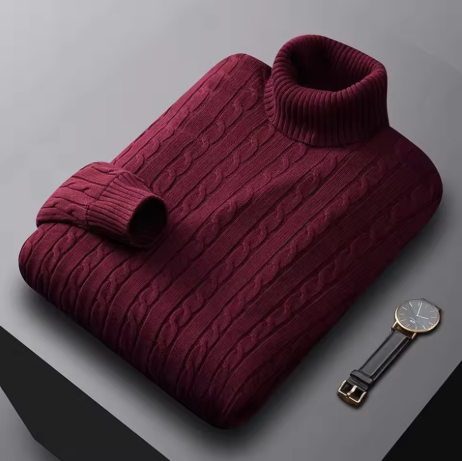 Arthuro - Men's Knitted Turtleneck Sweater