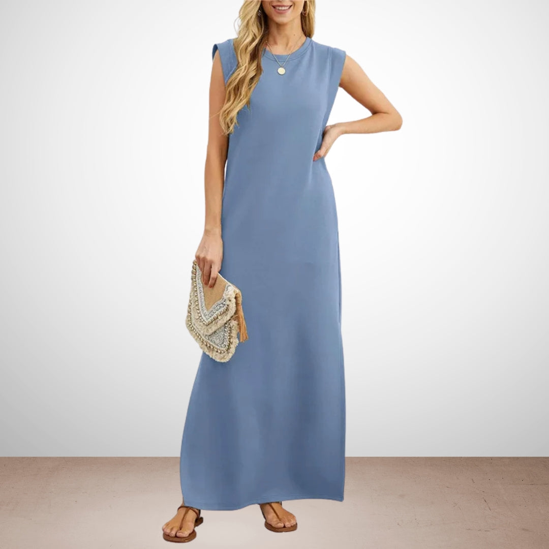 Women’s sleeveless bodycon dress with figure-flattering fit