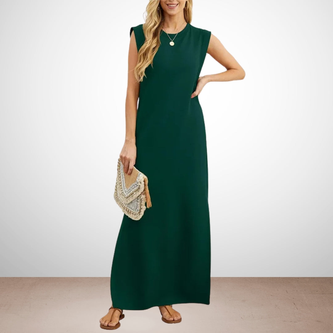 Women’s sleeveless bodycon dress with figure-flattering fit