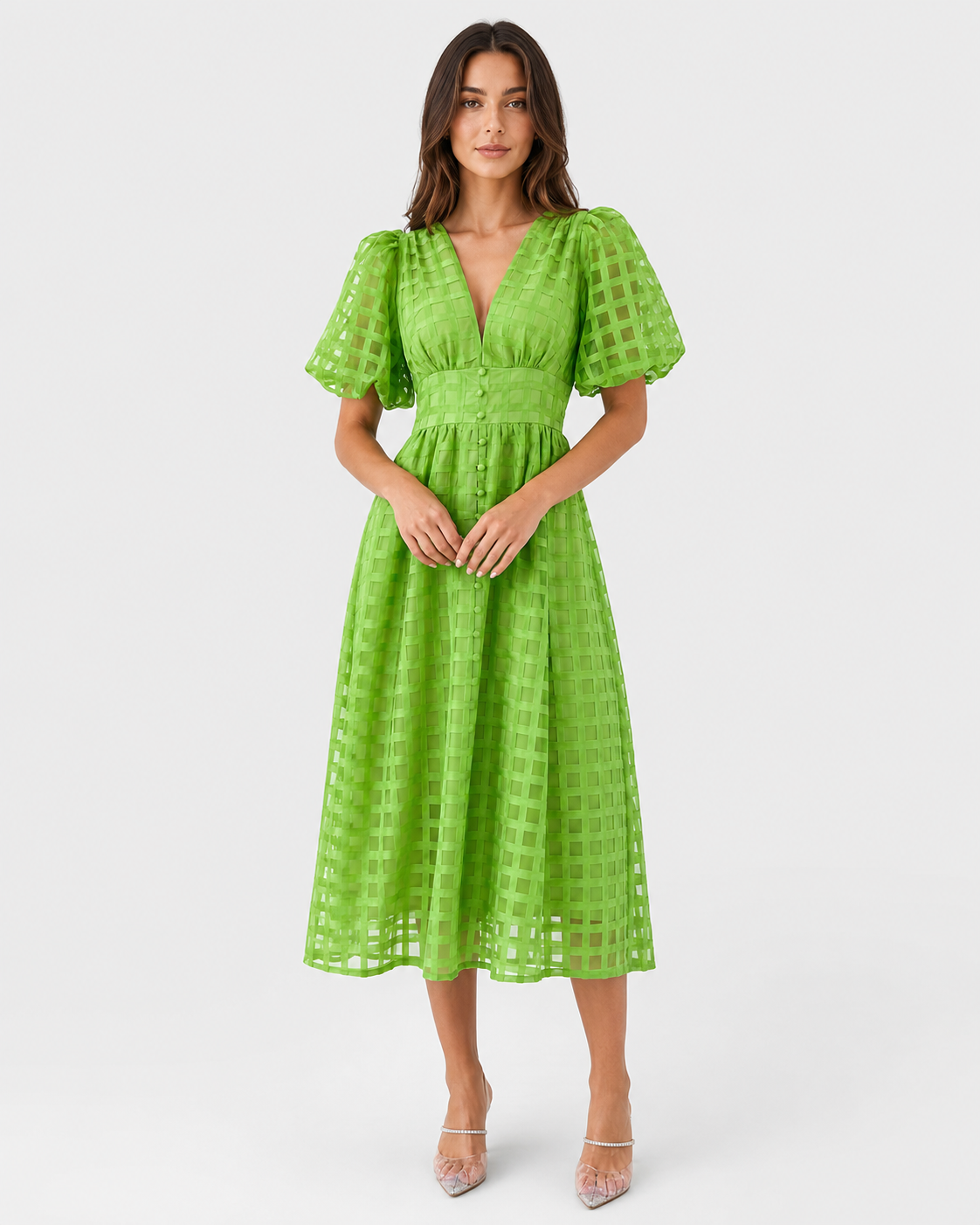 Womenโs Flowy Casual Midi Dress with a soft, relaxed silhouette and premium polyester blend fabric. Perfect for everyday wear, holidays, dinners, and special occasions.