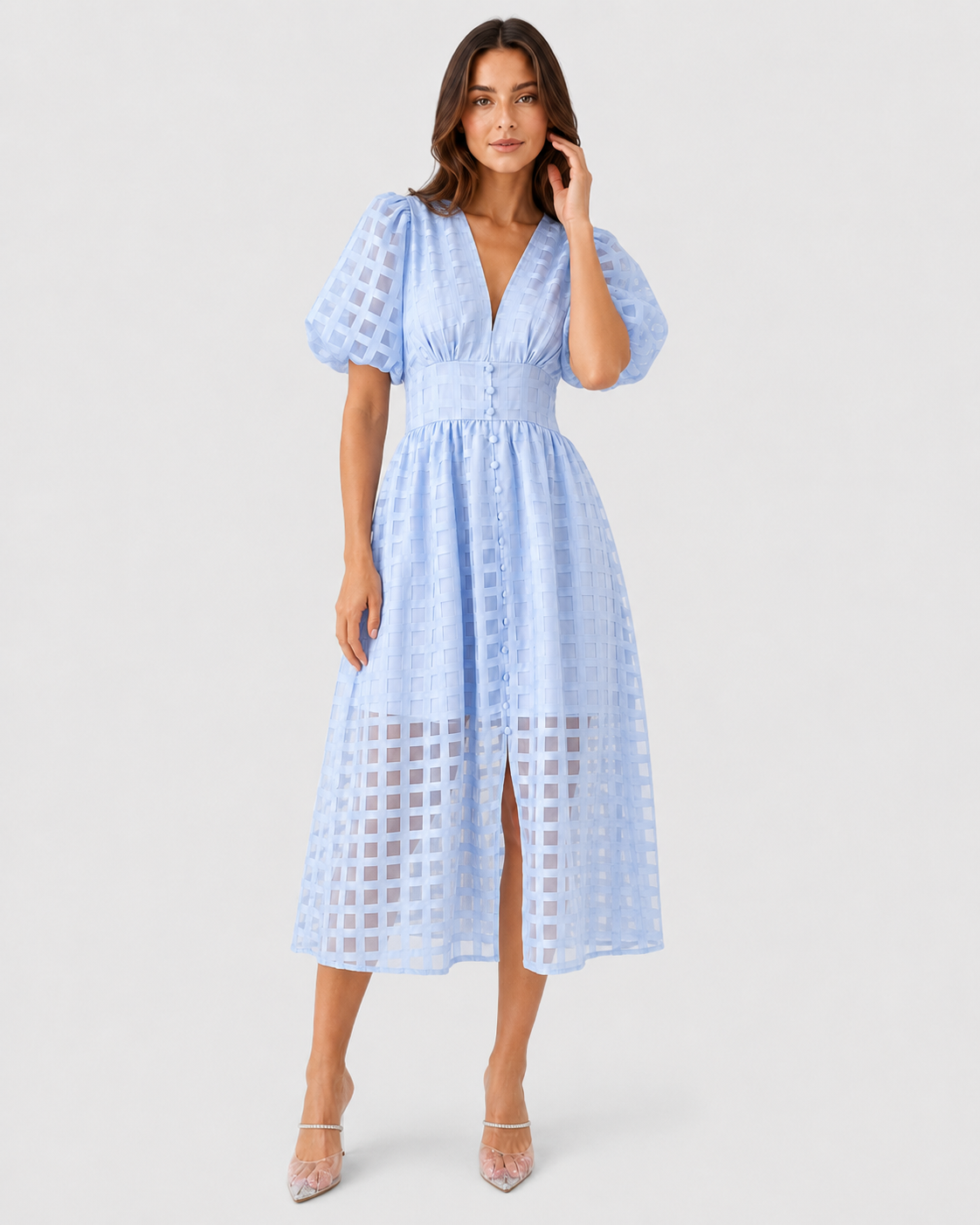 Womenโs Flowy Casual Midi Dress with a soft, relaxed silhouette and premium polyester blend fabric. Perfect for everyday wear, holidays, dinners, and special occasions.