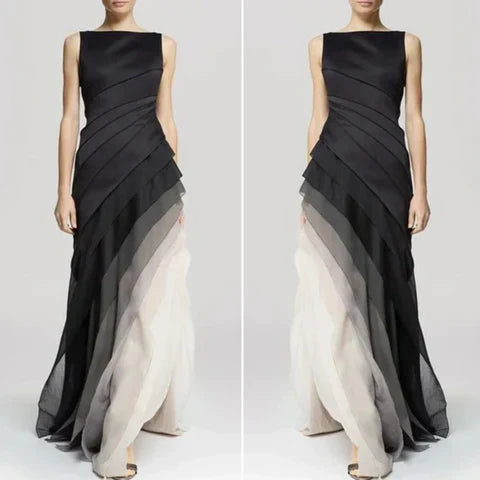 Womenโs ombre print maxi dress with flowy silhouette and flattering fit for all body types