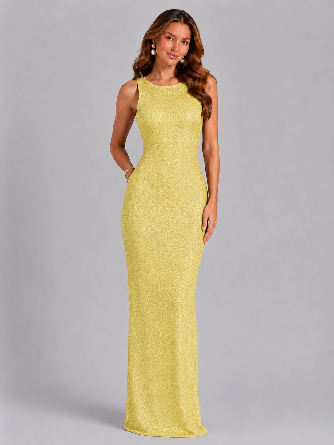 Women's Sequin Maxi Dress – Evening Gown