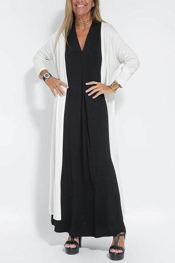 Women’s shaping maxi dress with stretch fabric and body contour fit silhouette