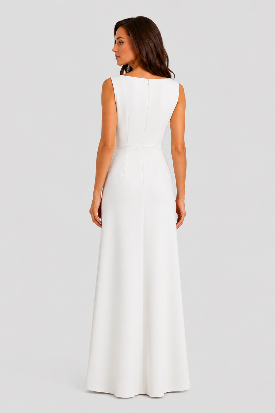 Women’s Sleeveless Maxi Dress with Draped Waist Detail for Evening & Formal Wear
