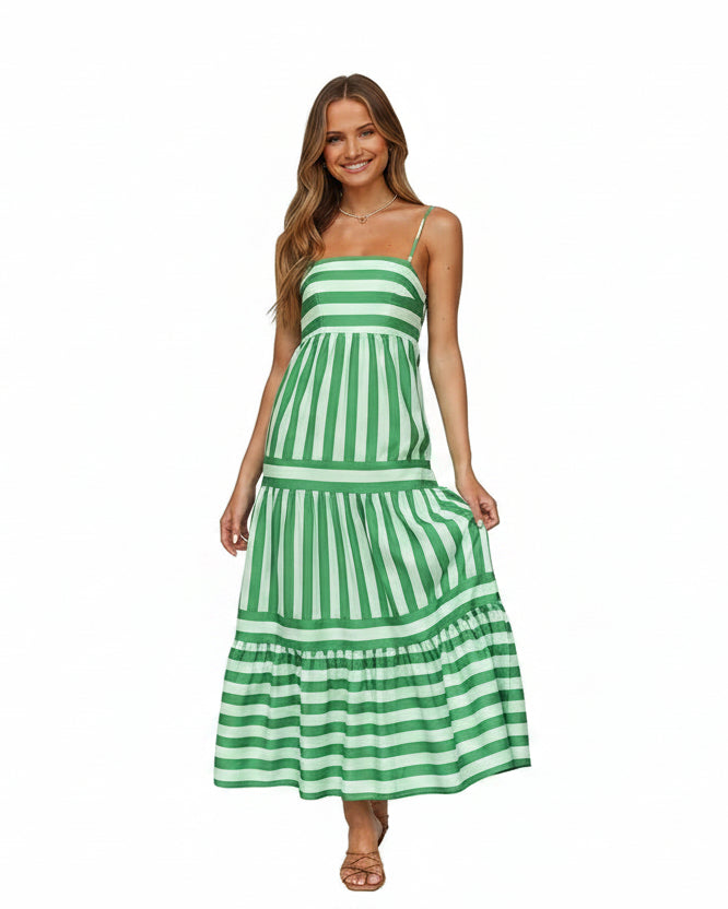 Women’s strappy summer dress made from breathable rayon blend
