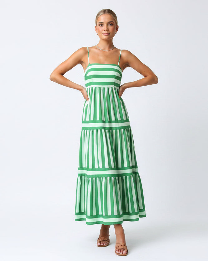 Women’s strappy summer dress made from breathable rayon blend