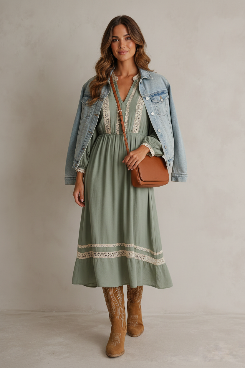 Women’s knee-high suede cowboy boots with western stitching, pointed toe, mid block heel, and classic pull-on design.