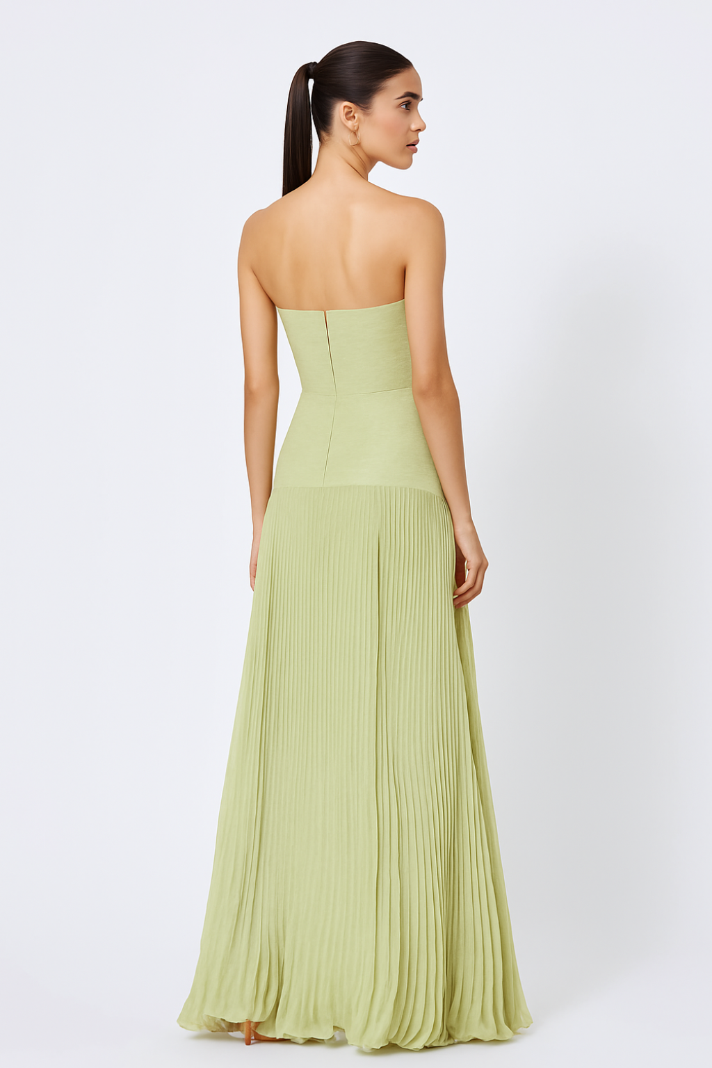 Women’s summer dress with flowing silhouette and drop-waist design