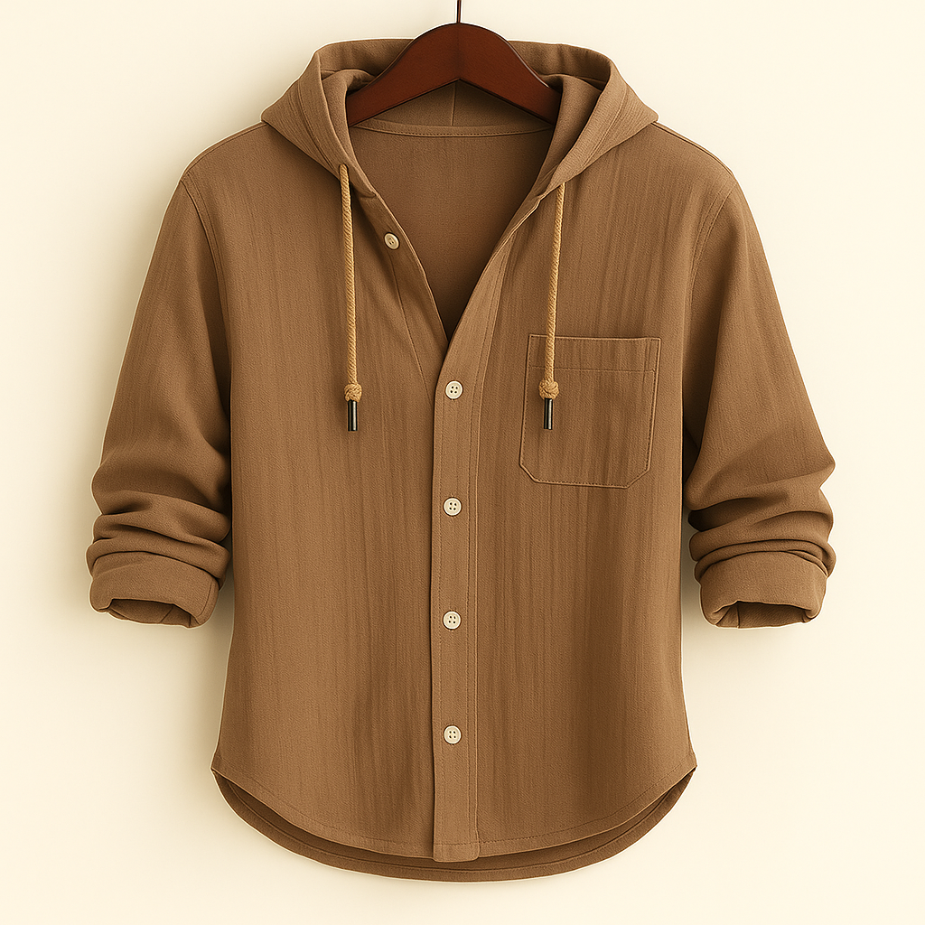 Sebastian - Luxury Soft Cotton Shirt with Hood
