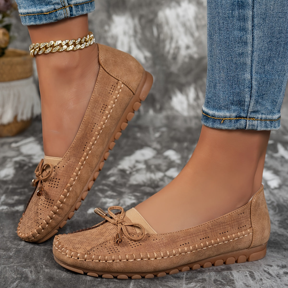 Women's Bow Detail Comfort Loafers - Sabine