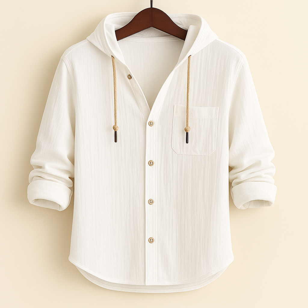 Sebastian - Luxury Soft Cotton Shirt with Hood