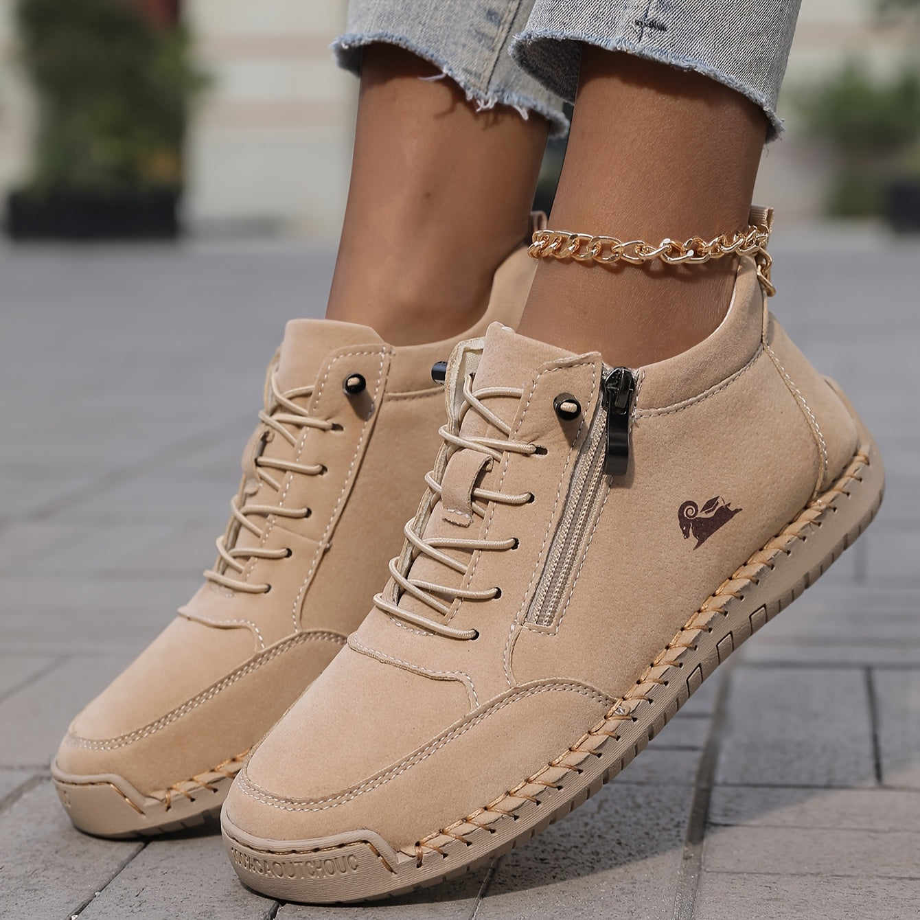 Women's Zip-Up Orthopedic Comfort Sneakers - Mila