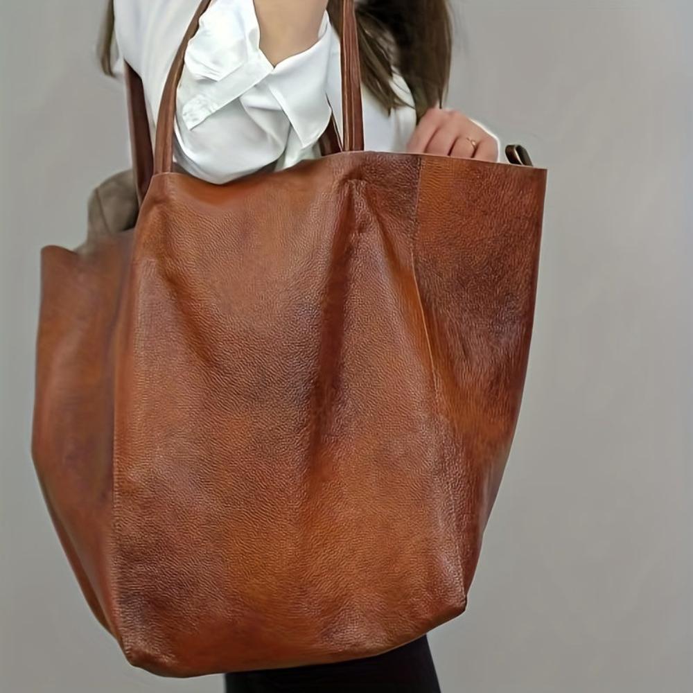 Oversized Vegan Leather Tote Bag | Dagmar