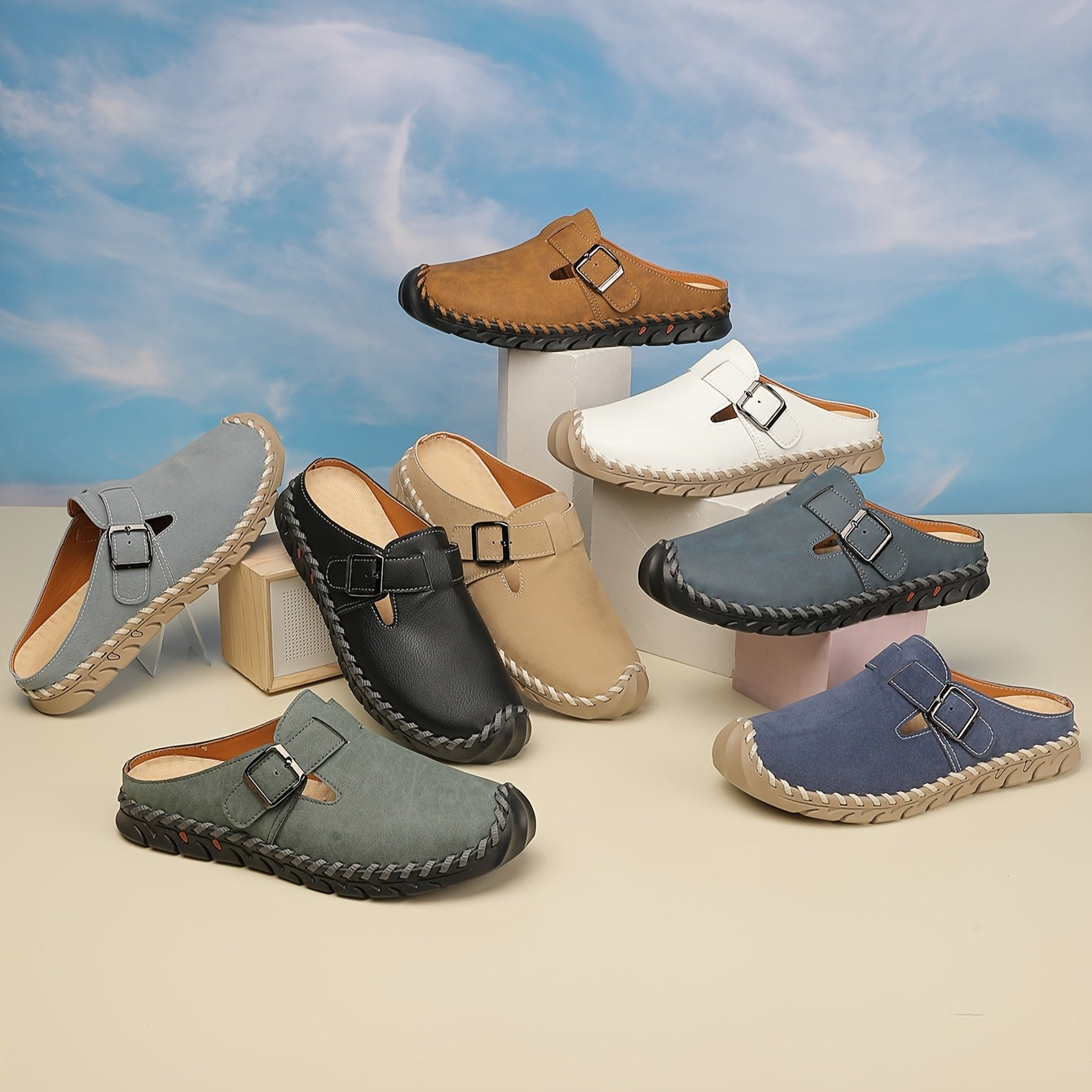 Women's Cozy Buckle Slide Sandals - Marly