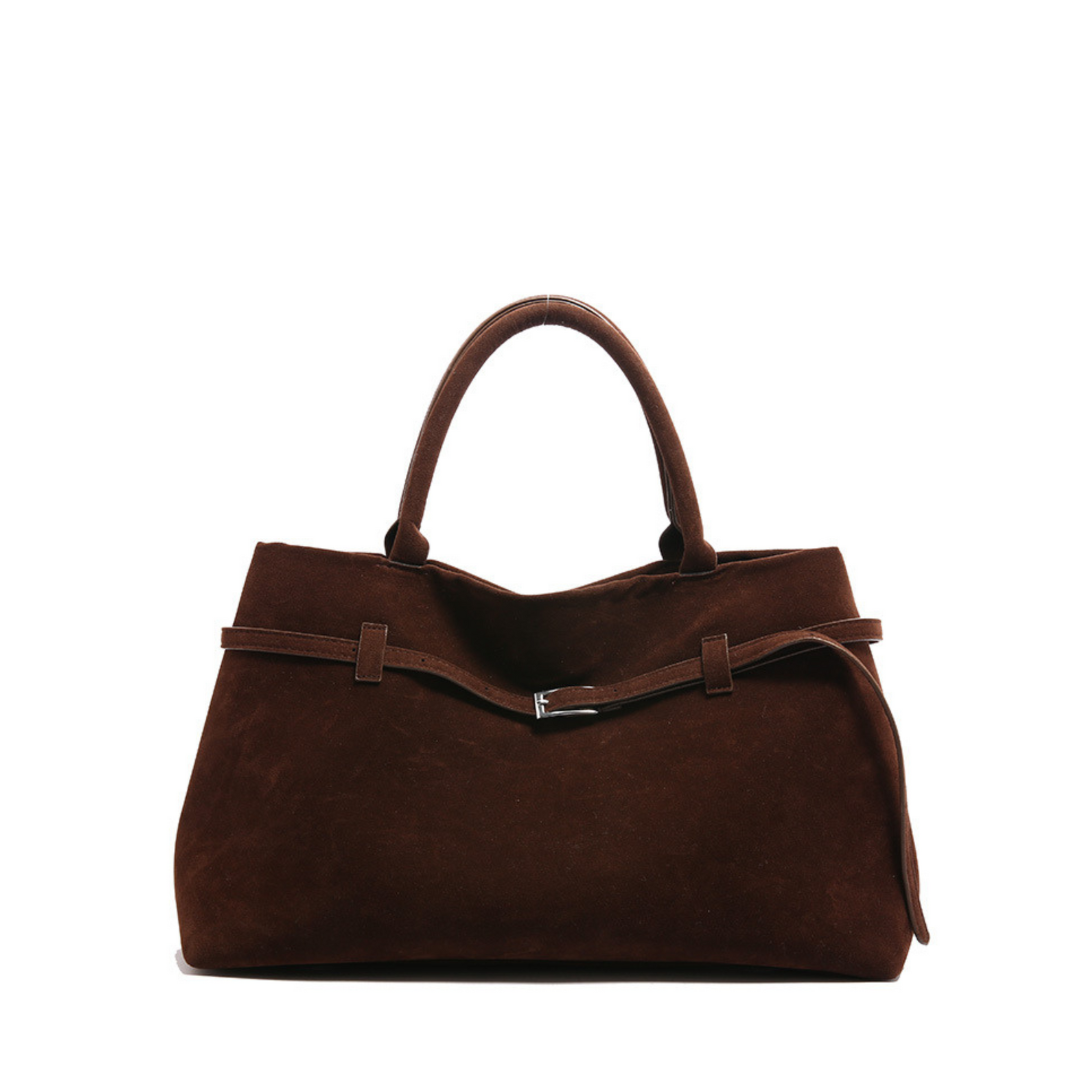 Women's Suede Top Handle Satchel Handbag for Work & Everyday Use | Rosalia