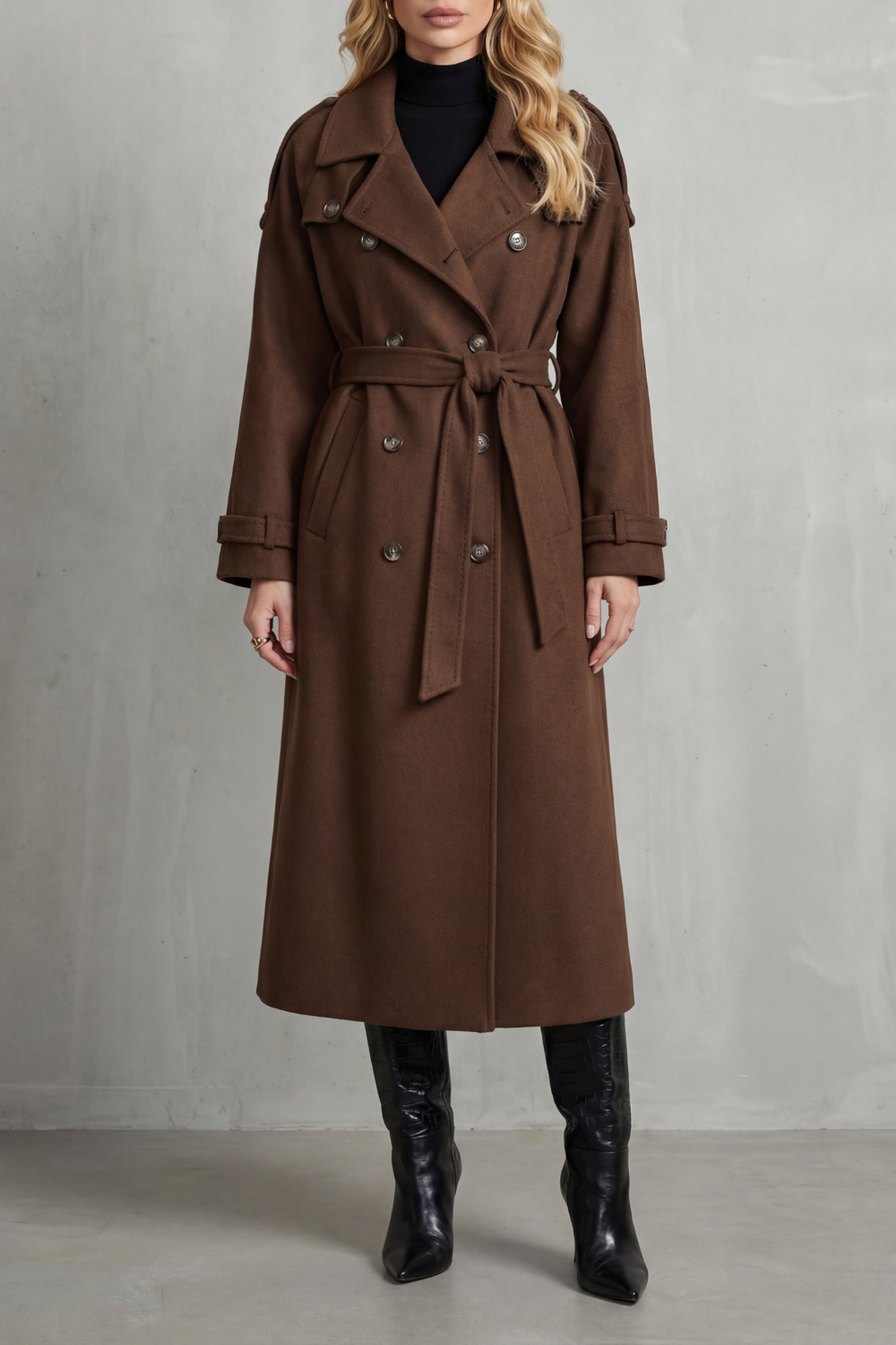 Women's Oversized Wool Trench Coat - Maubéry
