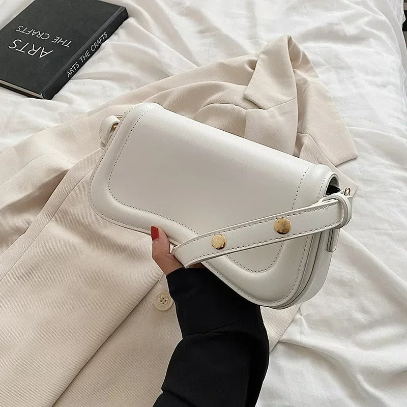 Vegan Leather Flap Handbag | Cadence