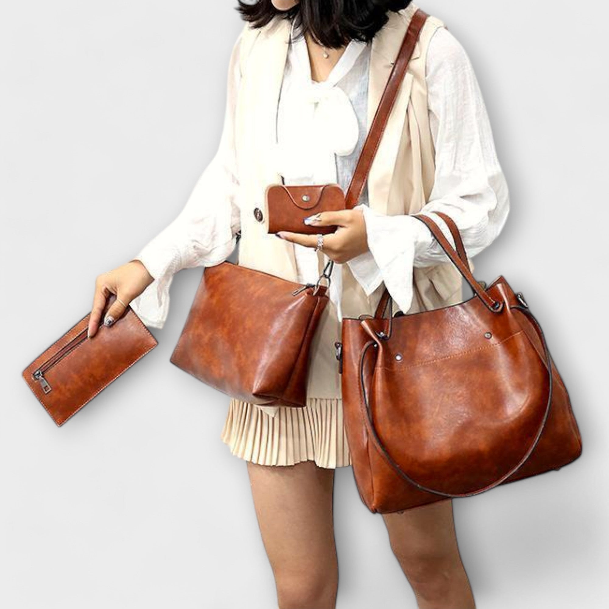 Vintage 4-Piece Bag Set for Women | Azura Collection