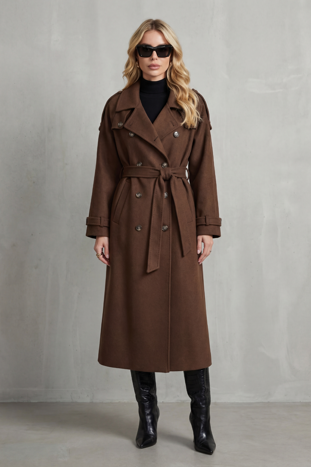 Women's Oversized Wool Trench Coat - Maubéry
