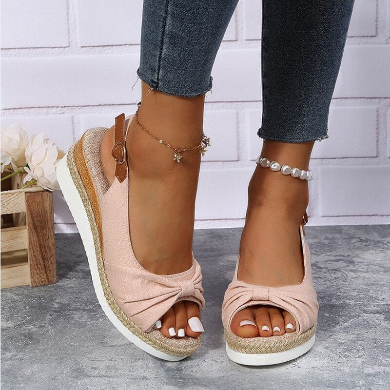Women's Cozy Peep-Toe Sandals - Candy