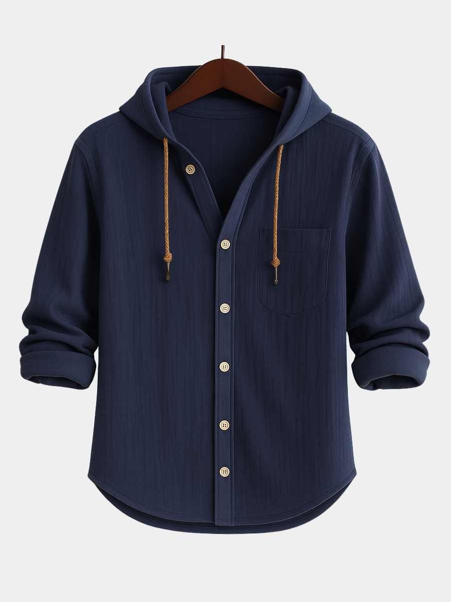 Sebastian - Luxury Soft Cotton Shirt with Hood