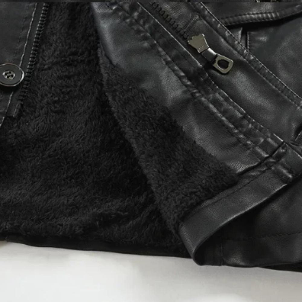 Long Leather Biker Jacket