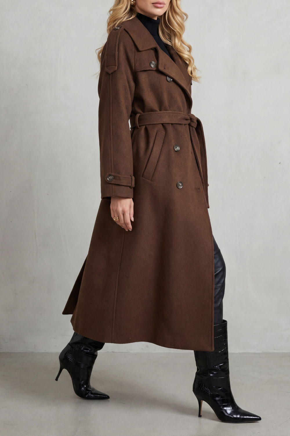 Women's Oversized Wool Trench Coat - Maubéry