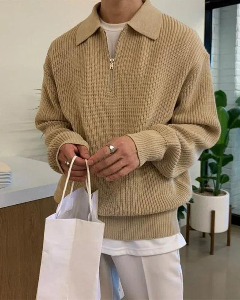 Zip Sweater Nude