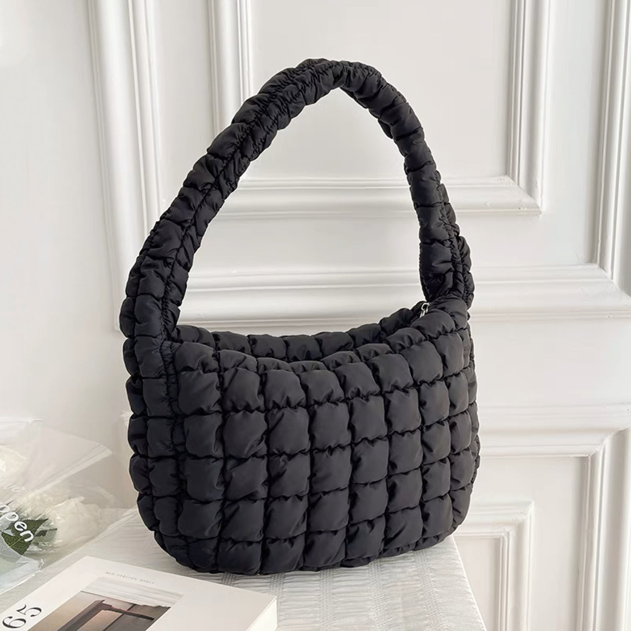 Women's Quilted Shoulder Bag – Puffer Everyday Handbag | Blythe