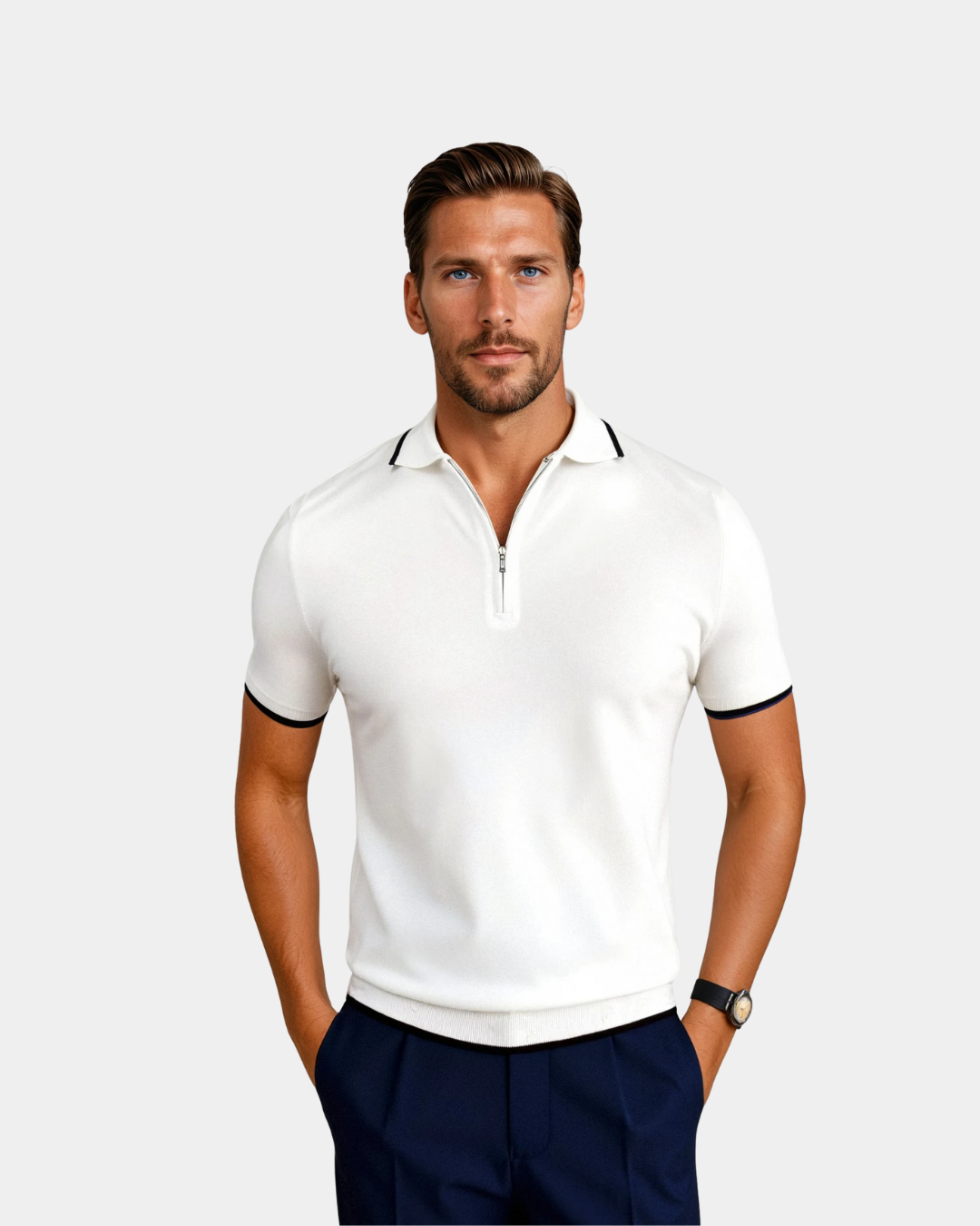 Classic Quarter-Zip Golf Polo