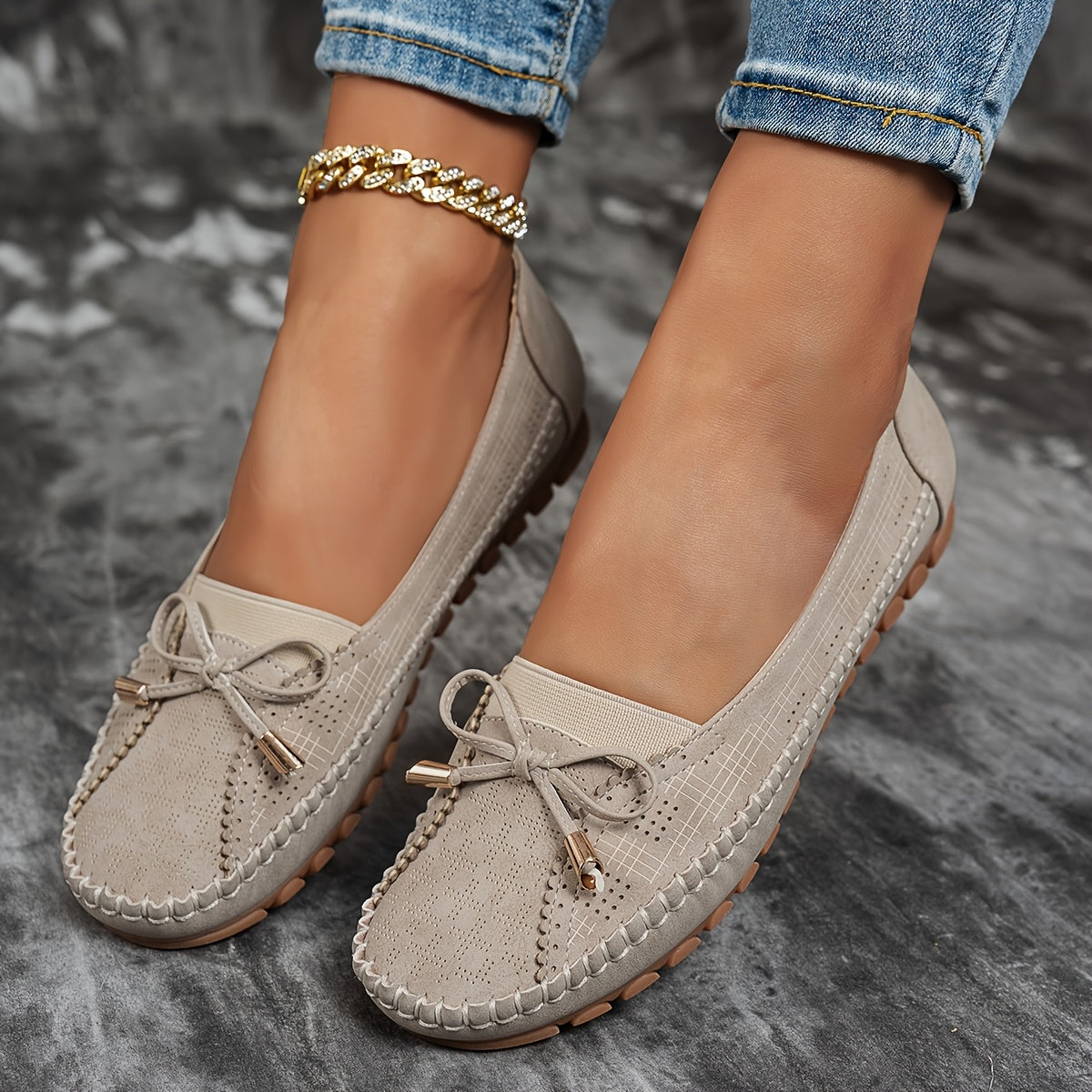 Women's Bow Detail Comfort Loafers - Sabine