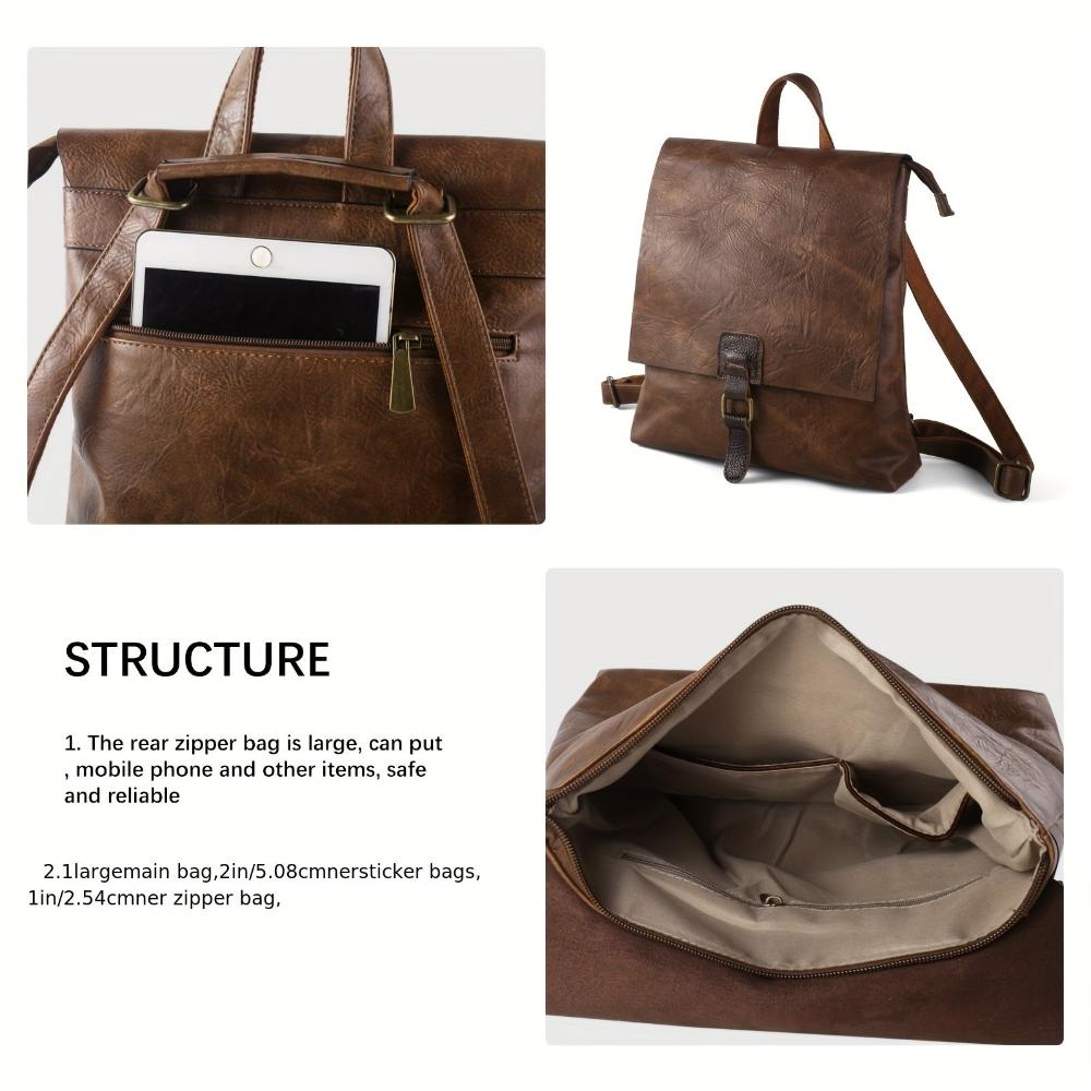 Convertible Backpack & Shoulder Bag, Vintage Style | Ermelinde