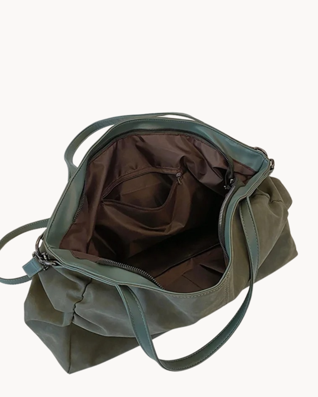 Suede Shoulder Bag, Slouchy Design | Lyra