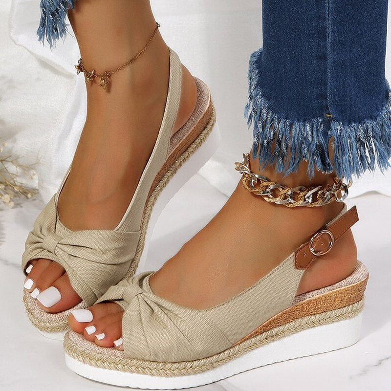 Women's Cozy Peep-Toe Sandals - Candy