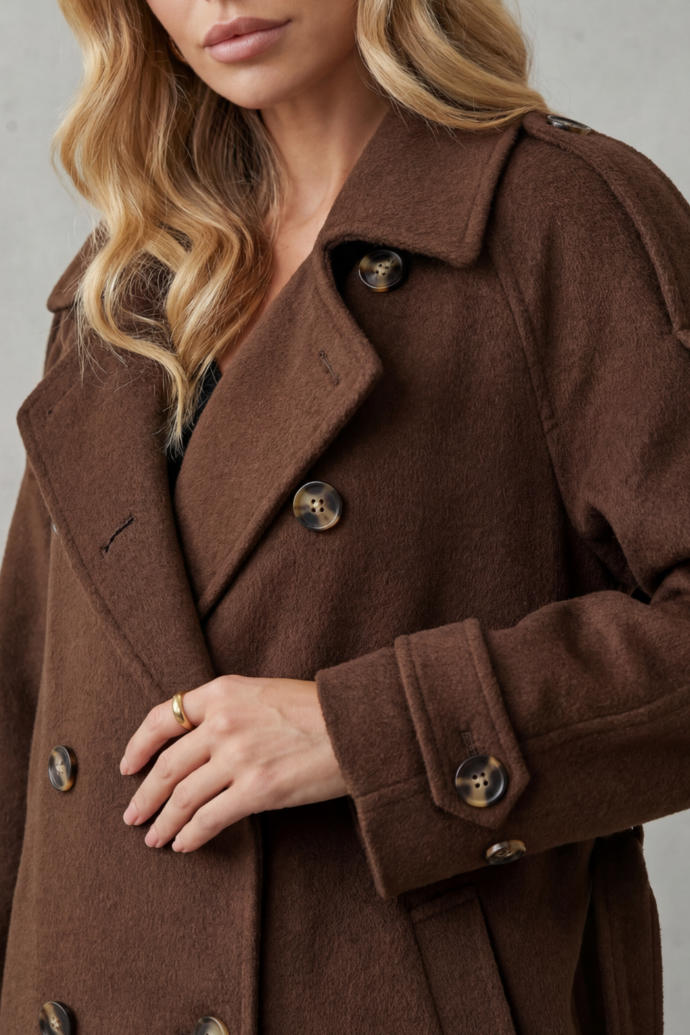 Women's Oversized Wool Trench Coat - Maubéry