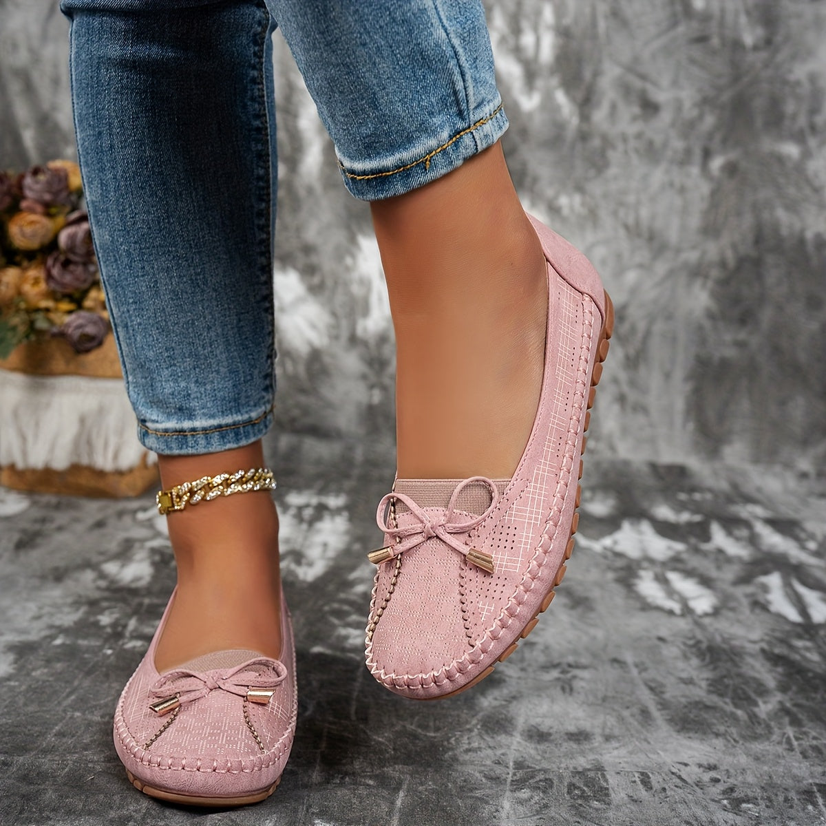 Women's Bow Detail Comfort Loafers - Sabine