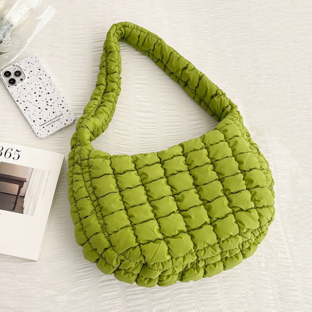 Women's Quilted Shoulder Bag – Puffer Everyday Handbag | Blythe