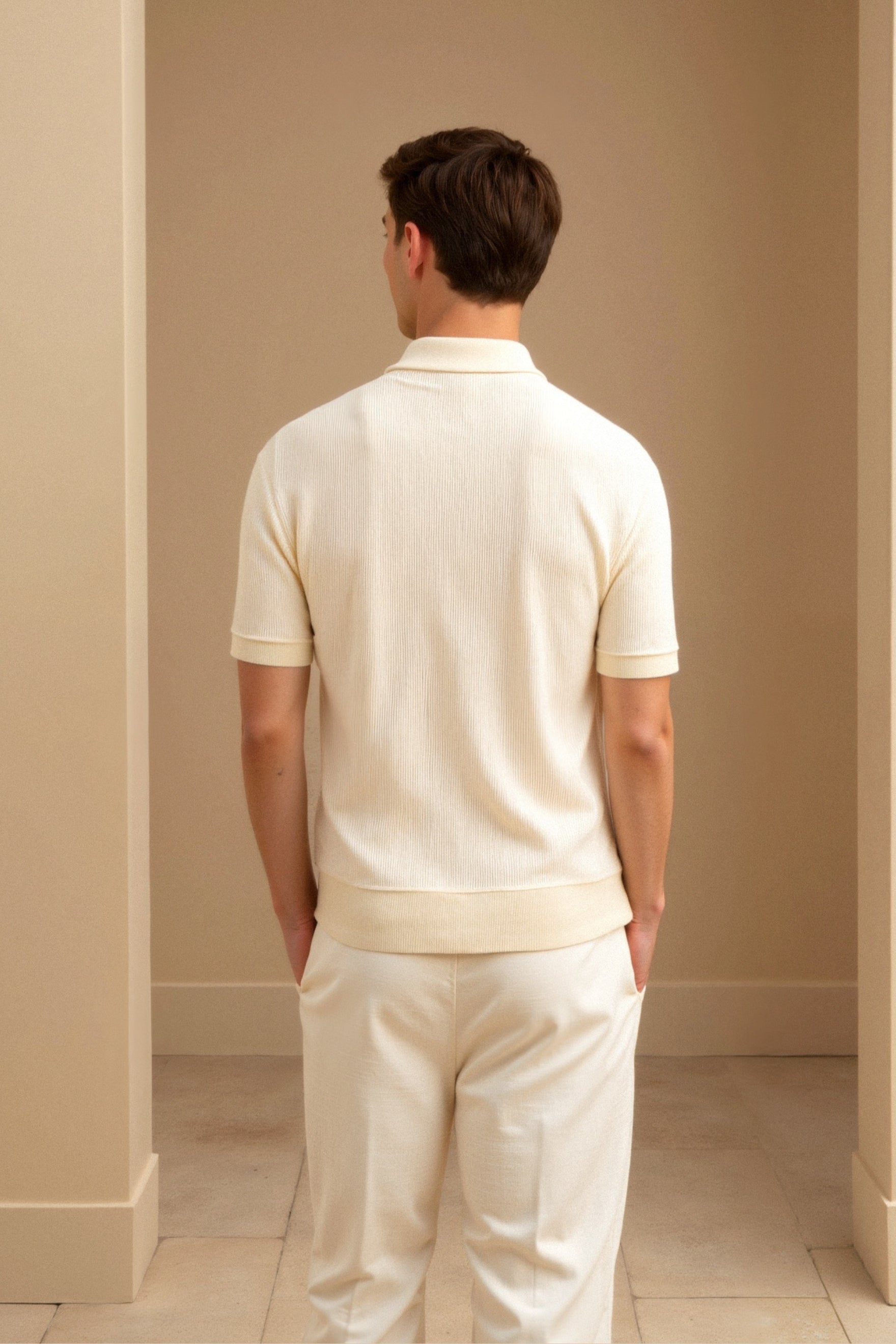 Klyne Woolen Structure Polo T-Shirt