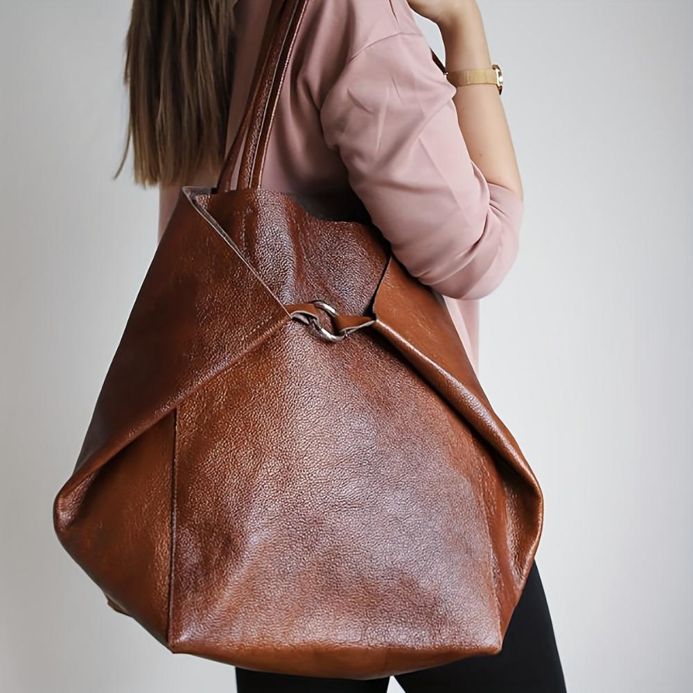 Oversized Vegan Leather Tote Bag | Dagmar