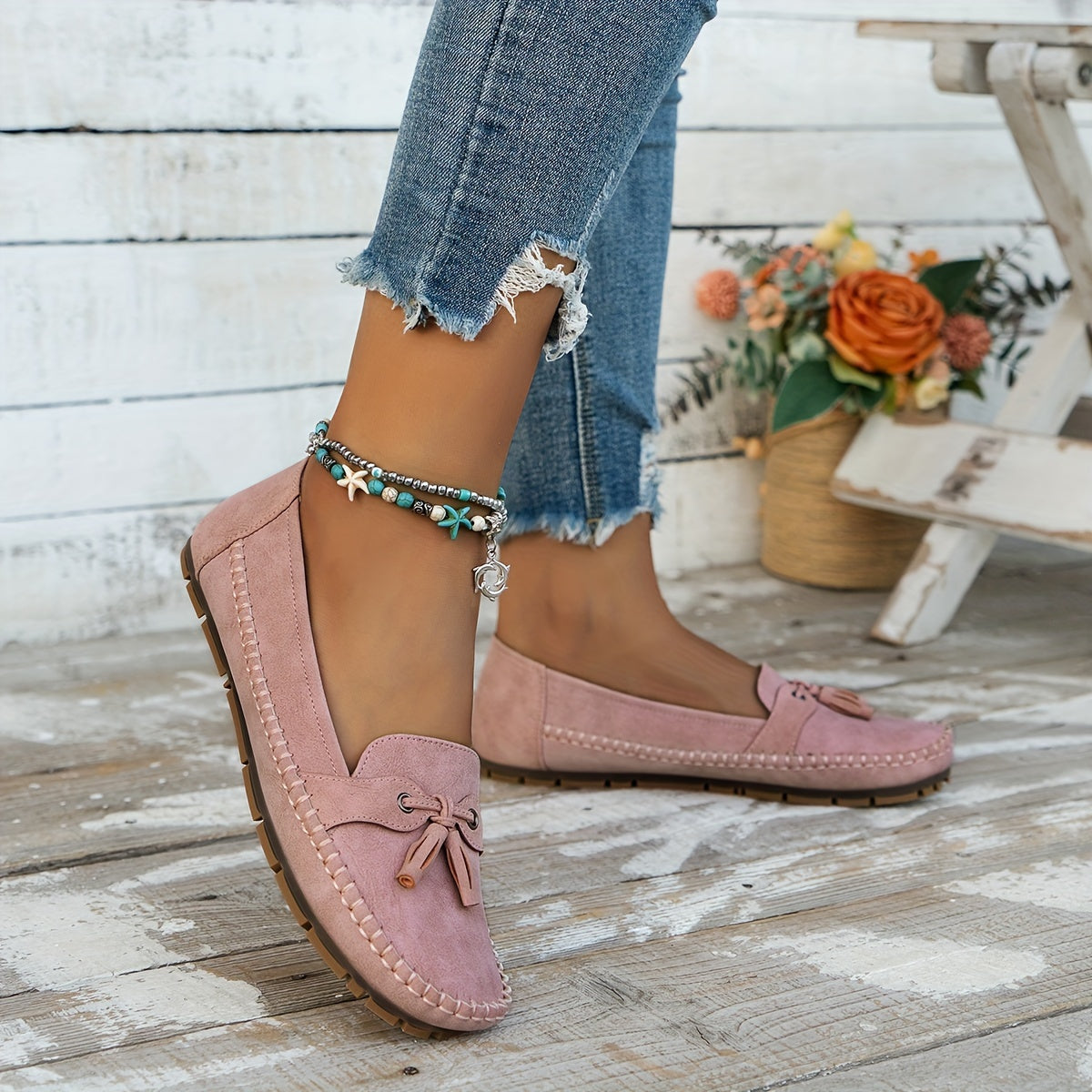 Women's Tassel Detail Loafers - Nadine