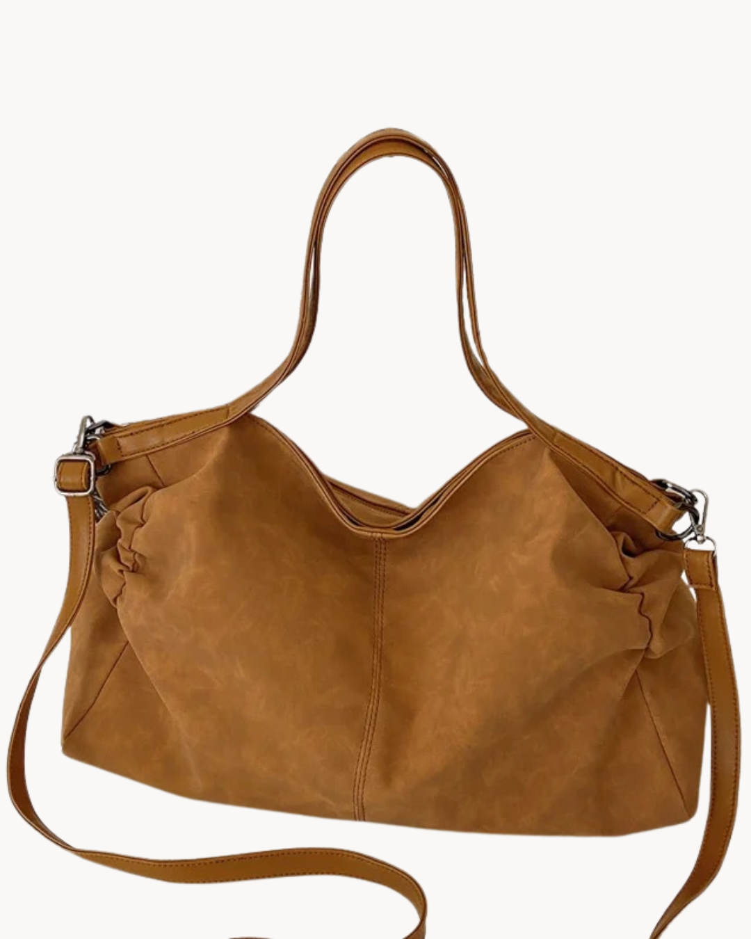 Suede Shoulder Bag, Slouchy Design | Lyra