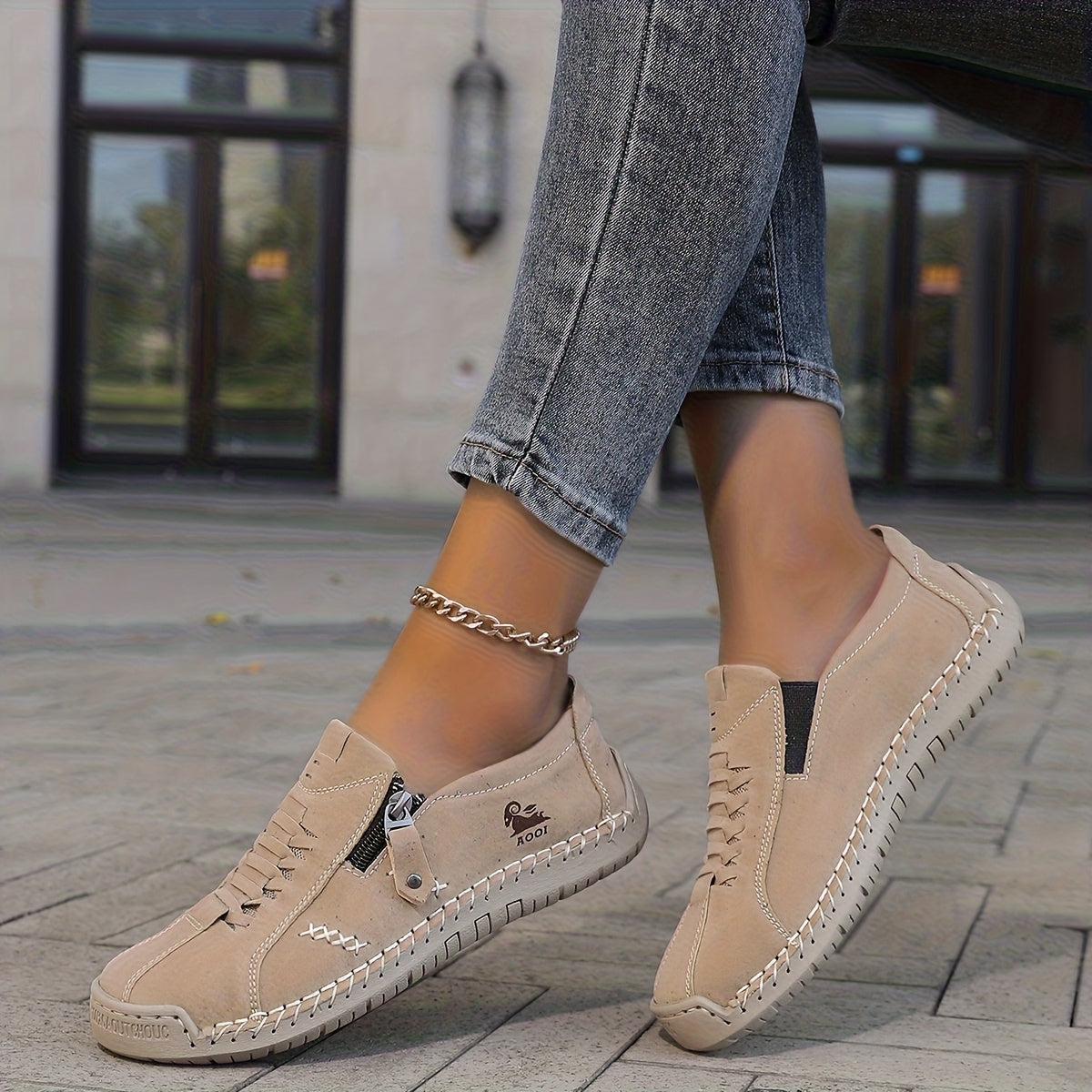 Women's Zip-Up Comfort Sneakers - Nila