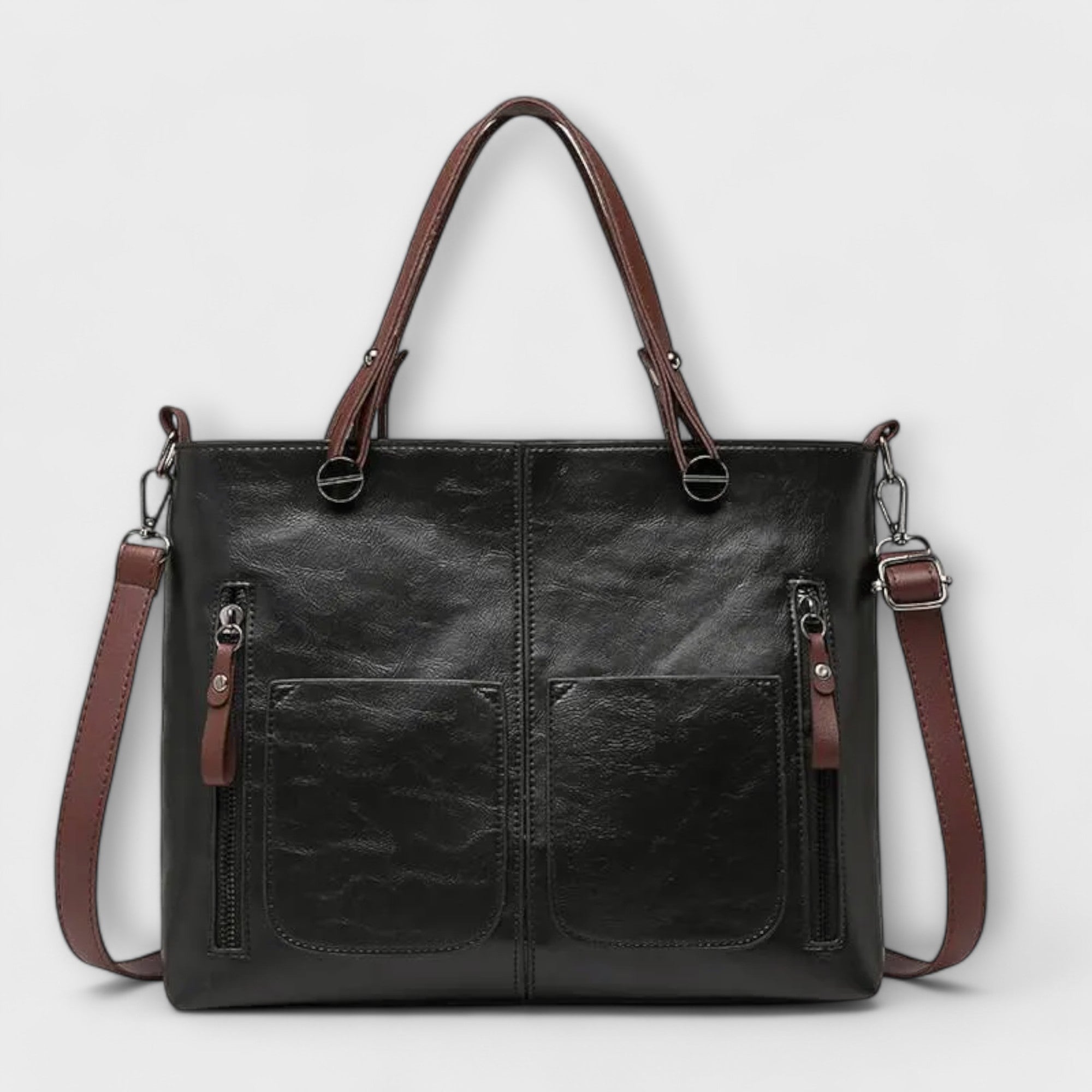 Leather Handbag, Minimalist Design | Serenya